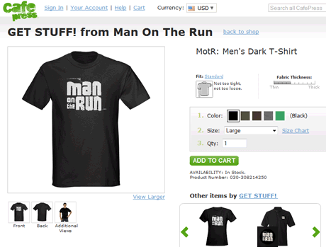 Visit the Man On The Run Store!